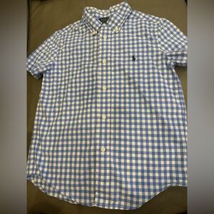 Ralph Lauren boys button down shorts sleeveless shirt.